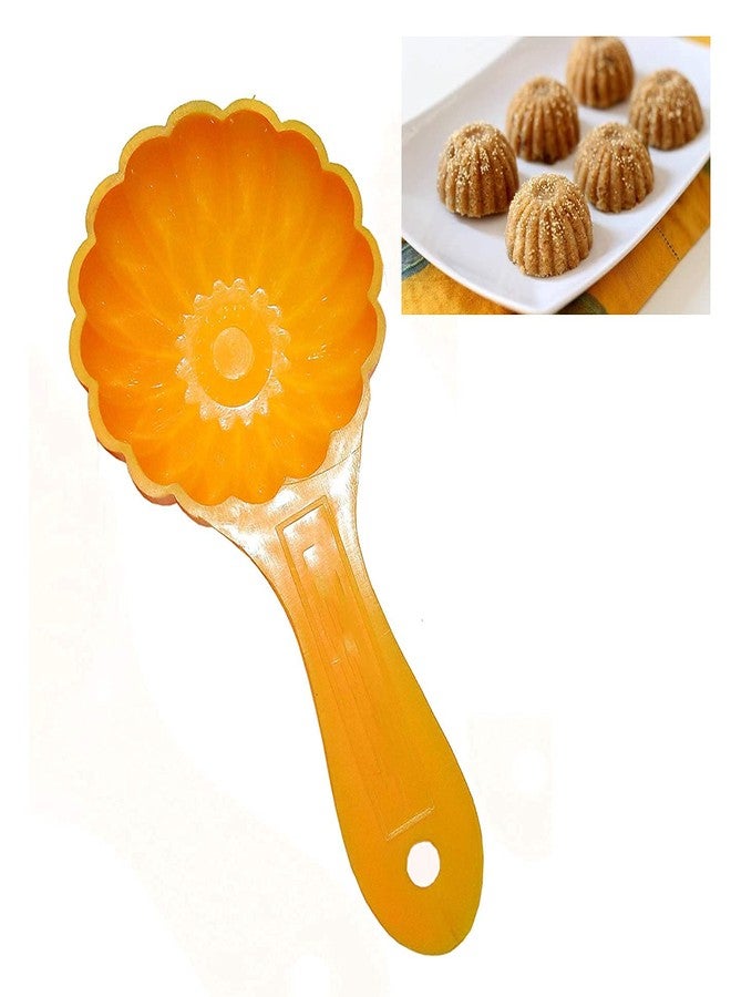 BRUSHFINCH Plastic Gujiya Modak Samosa Kachori Making Mould Set with Ladoo Mould Spoon Combo Pack Kitchen Tool Pie Maker Multicolor (5 PCS) - Image 5